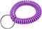 Lucky Line 2” Spiral Wrist Coil Keychain with Steel Ring – Flexible Stretch Wristband Key Holder Bracelet, Expands to 12”, Purple (410651)